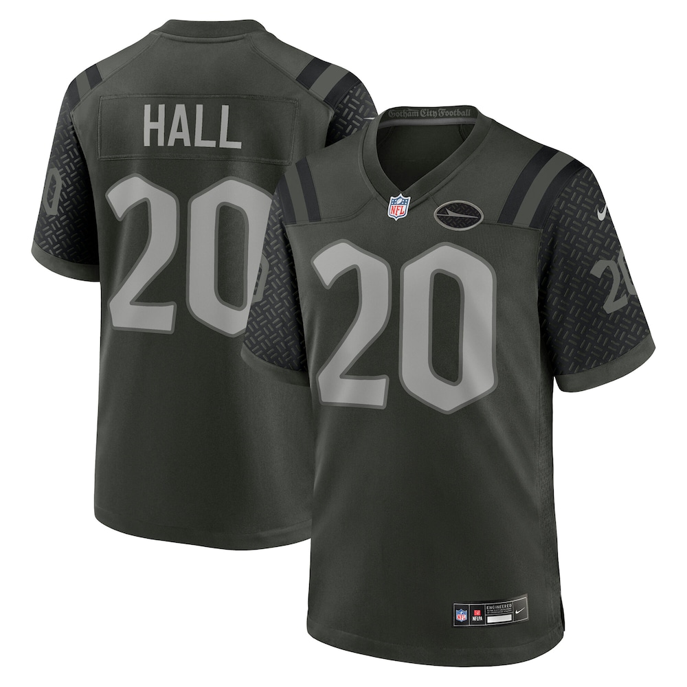 New York Jets Merch - Men's Breece Hall Gotham 2025 Rivalries Collection Game Jersey, Green 1 - Unicasport New York Jets Merch - Men's Breece Hall Gotham 2025 Rivalries Collection Game Jersey, Green