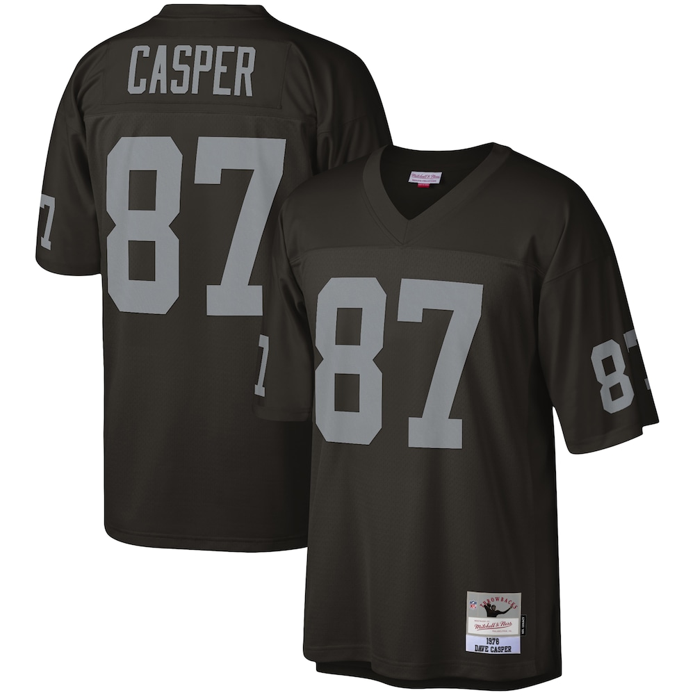 Las Vegas Raiders Merch - Men's Dave Casper Legacy Replica Jersey, Black 1 - Unicasport Las Vegas Raiders Merch - Men's Dave Casper Legacy Replica Jersey, Black