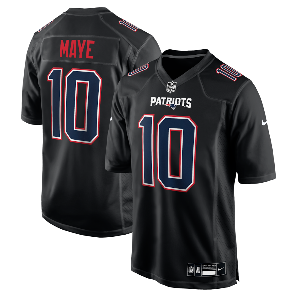 New England Patriots Merch - Men's Drake Maye Carbon Game Jersey, Black - Best Football Gifts For Christmas 1 - Unicasport New England Patriots Merch - Men's Drake Maye Carbon Game Jersey, Black - Best Football Gifts For Christmas