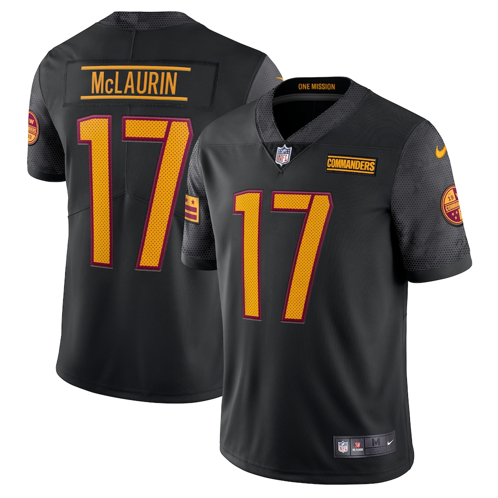 Washington Commanders Merch - Men's Terry McLaurin Alternate Vapor Limited Jersey, Black 1 - Unicasport Washington Commanders Merch - Men's Terry McLaurin Alternate Vapor Limited Jersey, Black