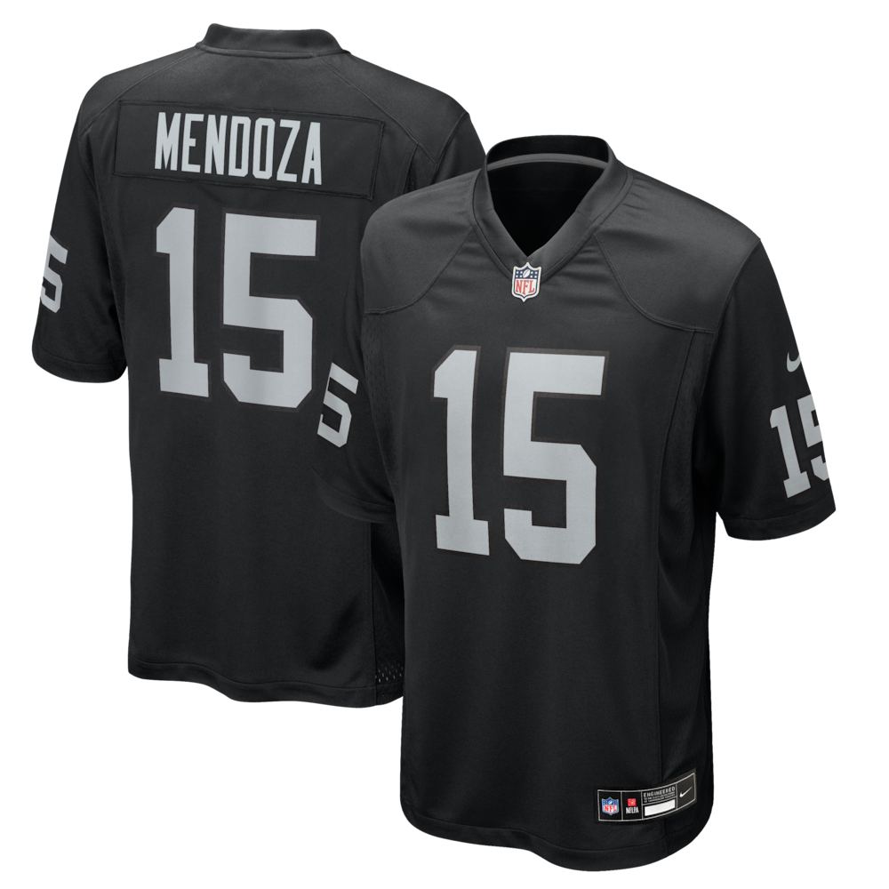 Las Vegas Raiders Merch - Men's Fernando Mendoza 2026 NFL Draft First Round Pick No. 1 Team Game Jersey, Black - American Football Fan Gifts 1 - Unicasport Las Vegas Raiders Merch - Men's Fernando Mendoza 2026 NFL Draft First Round Pick No. 1 Team Game Jersey, Black - American Football Fan Gifts