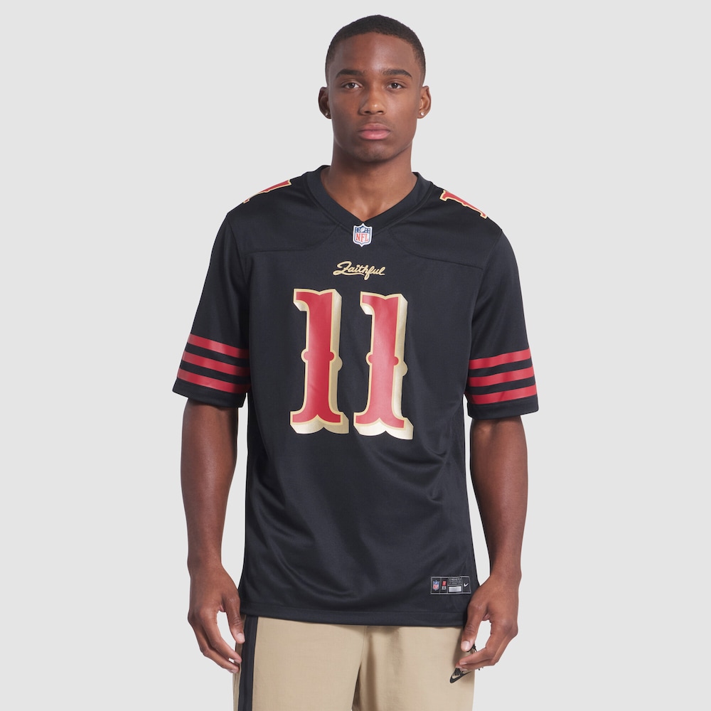 San Francisco 49ers Merch - Men's Brandon Aiyuk 2025 Rivalries Collection Game Jersey, Black - Football Present Ideas 1 - Unicasport San Francisco 49ers Merch - Men's Brandon Aiyuk 2025 Rivalries Collection Game Jersey, Black - Football Present Ideas