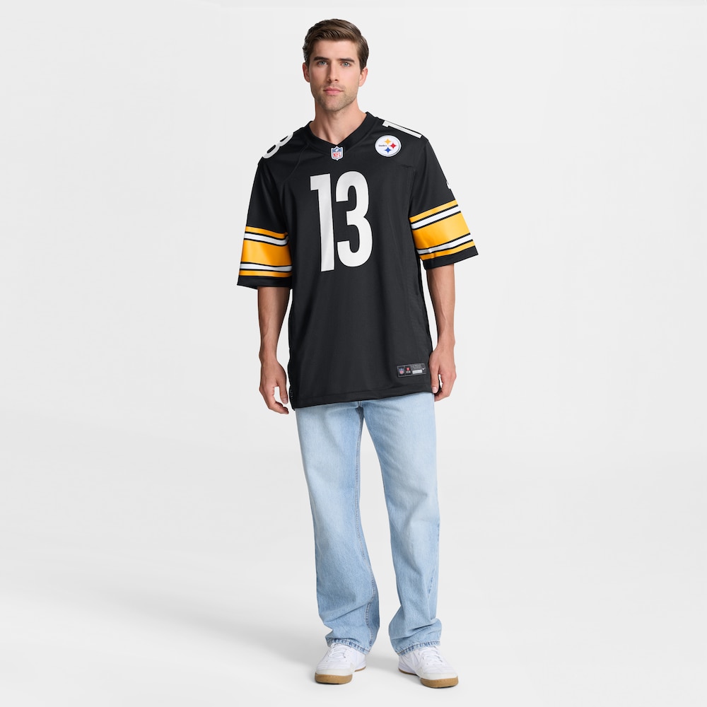 Pittsburgh Steelers Merch - Men's Rico Dowdle Game Jersey, Black 1 - Unicasport Pittsburgh Steelers Merch - Men's Rico Dowdle Game Jersey, Black
