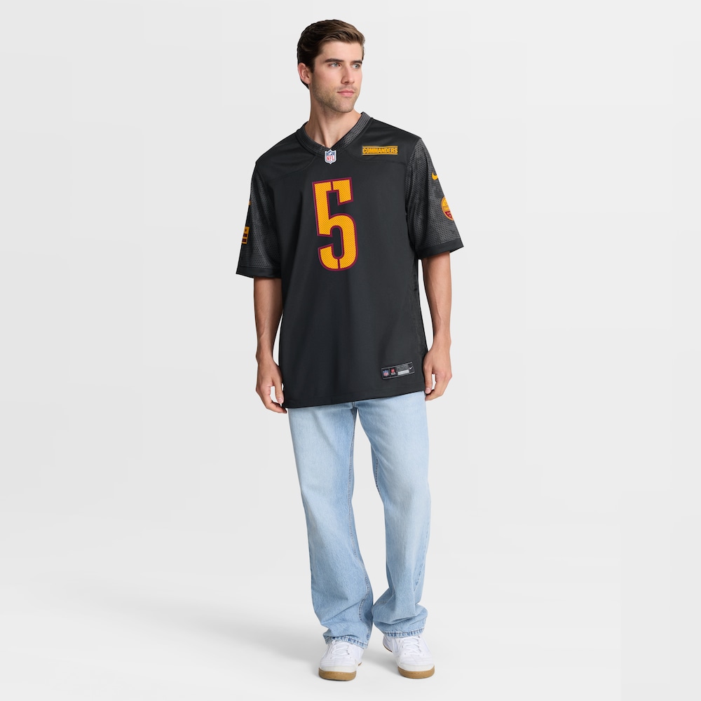 Washington Commanders Merch - Men's Jayden Daniels Alternate Jersey, Black - Football Christmas Gifts 1 - Unicasport Washington Commanders Merch - Men's Jayden Daniels Alternate Jersey, Black - Football Christmas Gifts