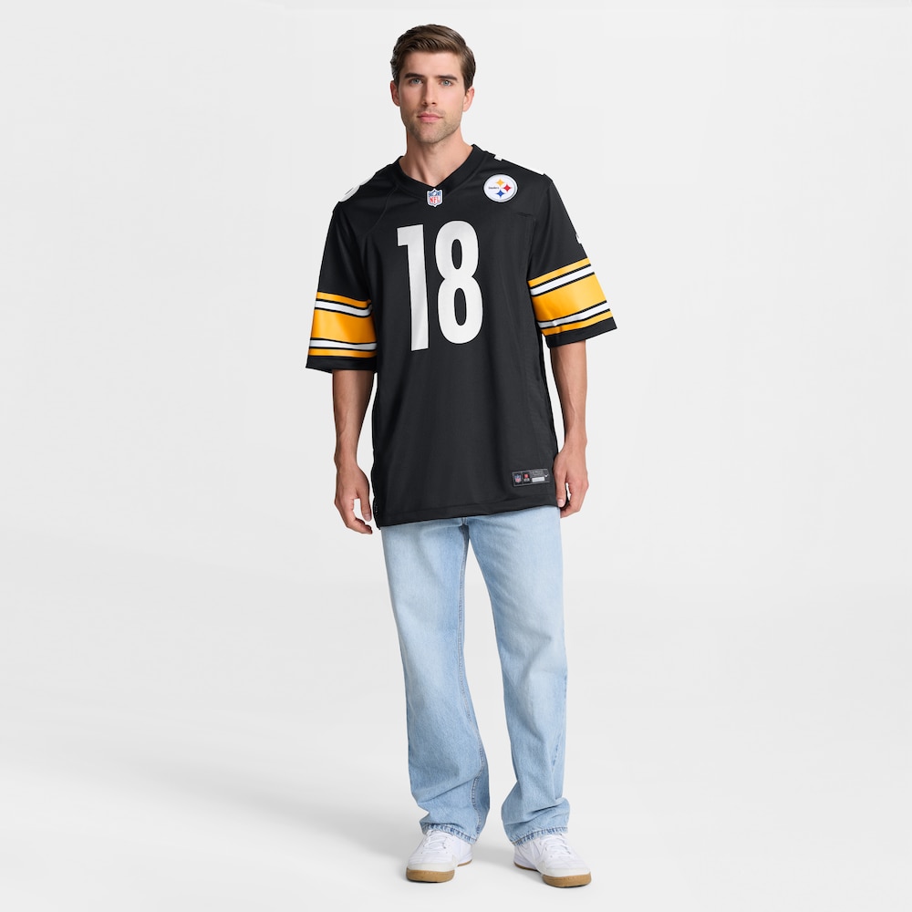 Pittsburgh Steelers Merch - Men's Will Howard Team Game Jersey, Black 1 - Unicasport Pittsburgh Steelers Merch - Men's Will Howard Team Game Jersey, Black