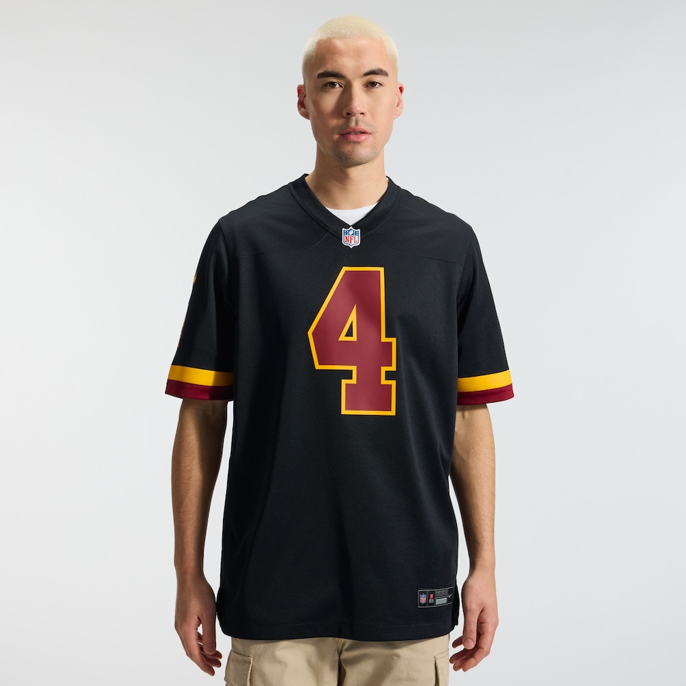Washington Commanders Merch - Men's Frankie Luvu Alternate Game Jersey, Black 1 - Unicasport Washington Commanders Merch - Men's Frankie Luvu Alternate Game Jersey, Black