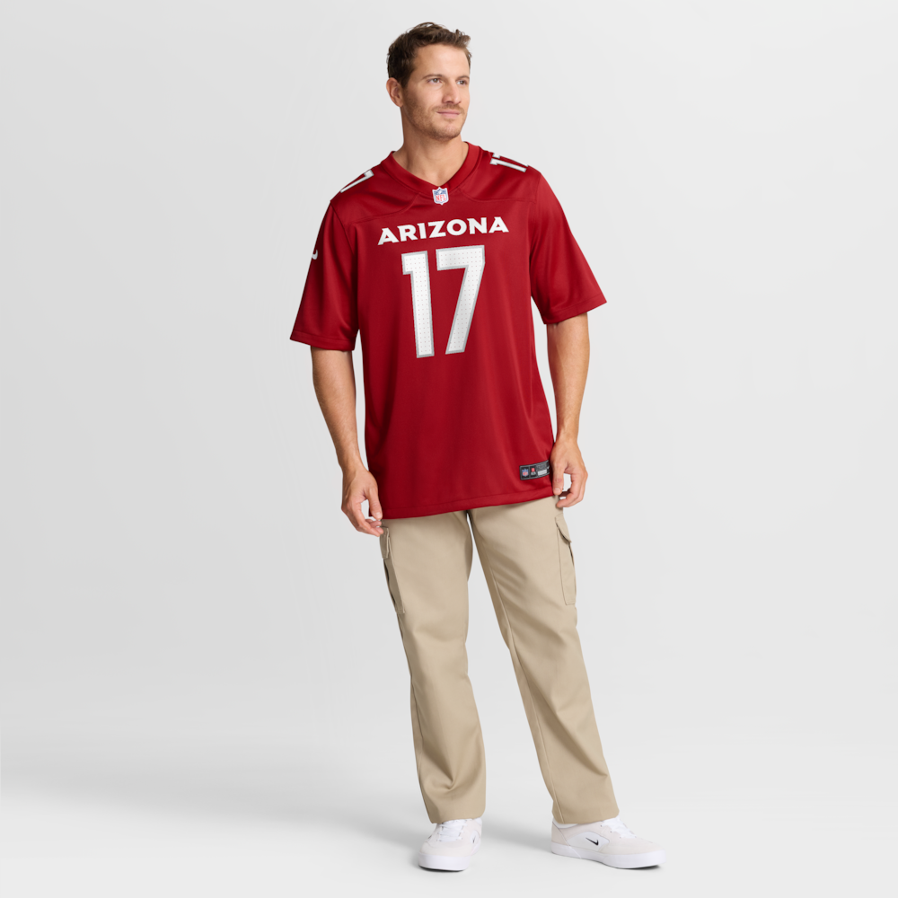 Arizona Cardinals Merch - Men's Zay Jones Cardinal Team Game Jersey 1 - Unicasport Arizona Cardinals Merch - Men's Zay Jones Cardinal Team Game Jersey