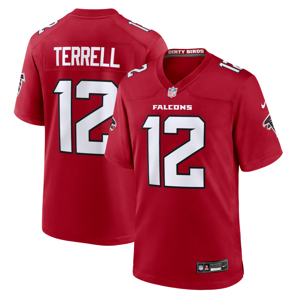 Atlanta Falcons Merch - Men's Avieon Terrell Game Jersey, Red 1 - Unicasport Atlanta Falcons Merch - Men's Avieon Terrell Game Jersey, Red