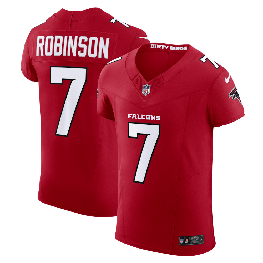 Atlanta Falcons Merch - Men's Bijan Robinson Team Vapor F.U.S.E. Elite Jersey, Red 1 - Unicasport Atlanta Falcons Merch - Men's Bijan Robinson Team Vapor F.U.S.E. Elite Jersey, Red