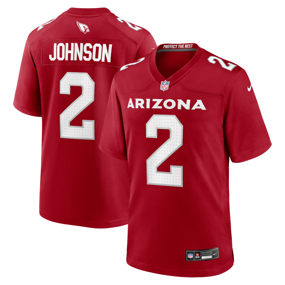 Arizona Cardinals Merch - Men's Will Johnson Cardinal Team Game Jersey 1 - Unicasport Arizona Cardinals Merch - Men's Will Johnson Cardinal Team Game Jersey