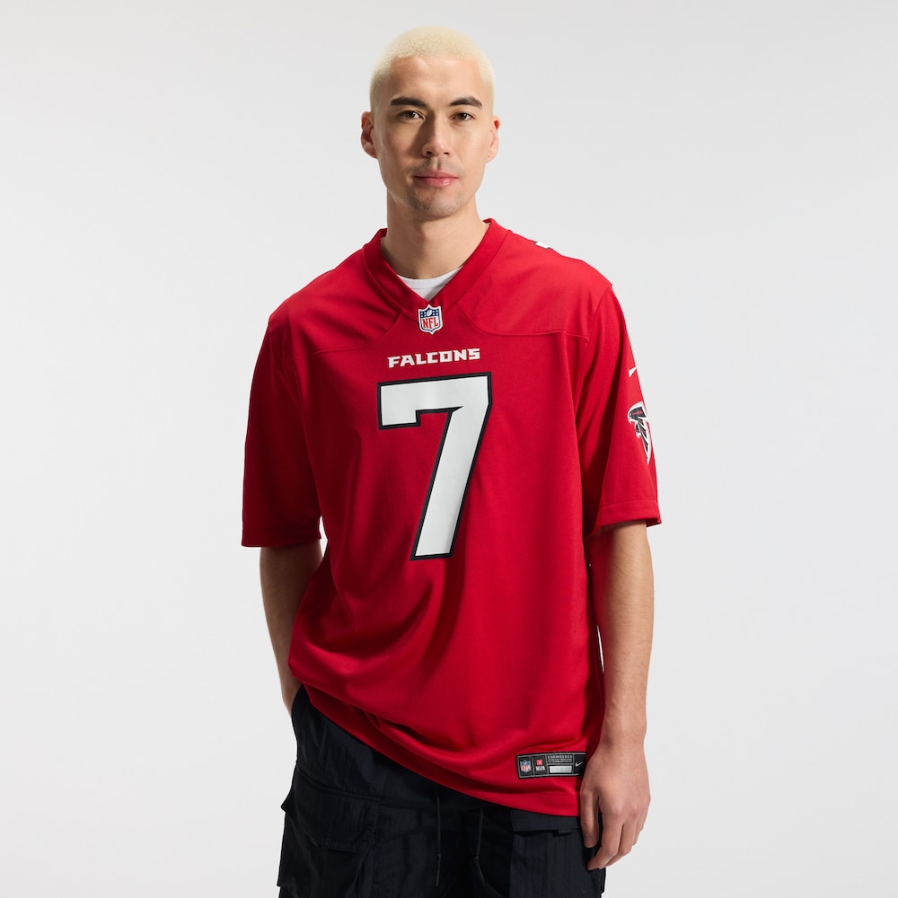 Atlanta Falcons Merch - Men's Bijan Robinson Game Jersey, Red 1 - Unicasport Atlanta Falcons Merch - Men's Bijan Robinson Game Jersey, Red