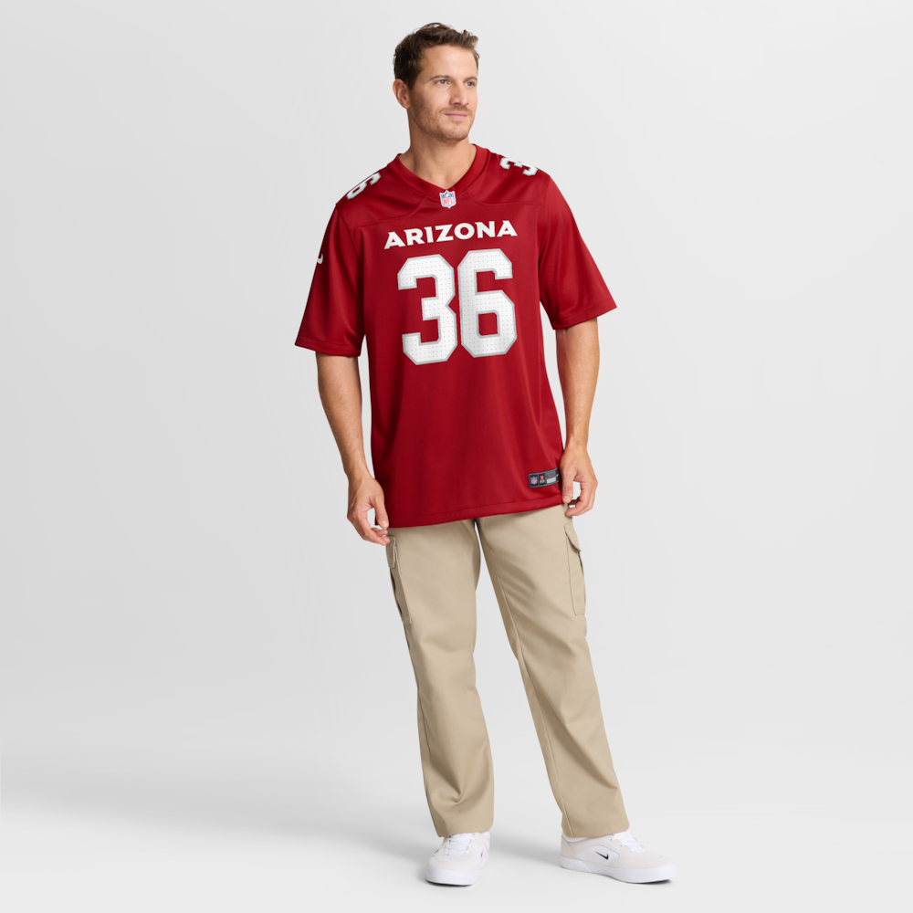 Arizona Cardinals Merch - Men's Kitan Crawford Cardinal Team Game Jersey 1 - Unicasport Arizona Cardinals Merch - Men's Kitan Crawford Cardinal Team Game Jersey