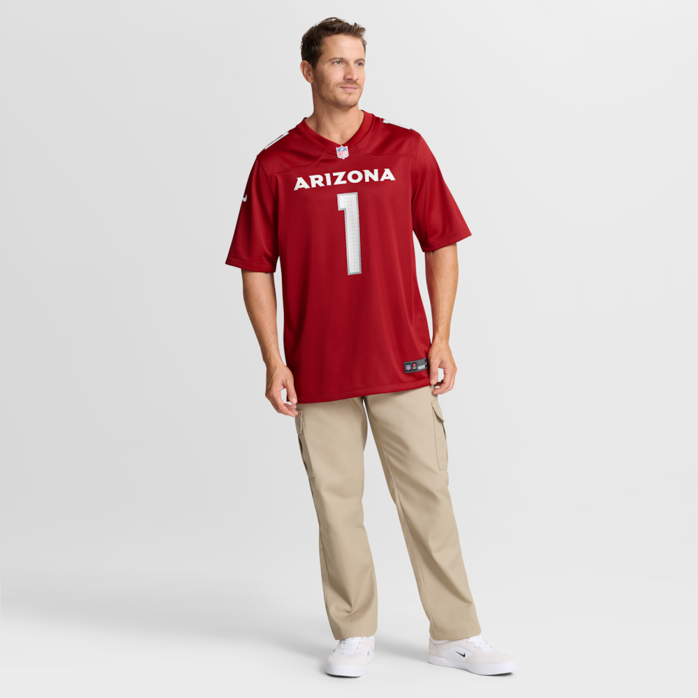 Arizona Cardinals Merch - Men's Number 1 Groom Cardinal Game Jersey 1 - Unicasport Arizona Cardinals Merch - Men's Number 1 Groom Cardinal Game Jersey