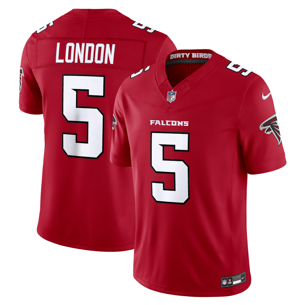 Atlanta Falcons Merch - Men's Drake London Team Vapor F.U.S.E. Stitched Limited Jersey, Red 1 - Unicasport Atlanta Falcons Merch - Men's Drake London Team Vapor F.U.S.E. Stitched Limited Jersey, Red
