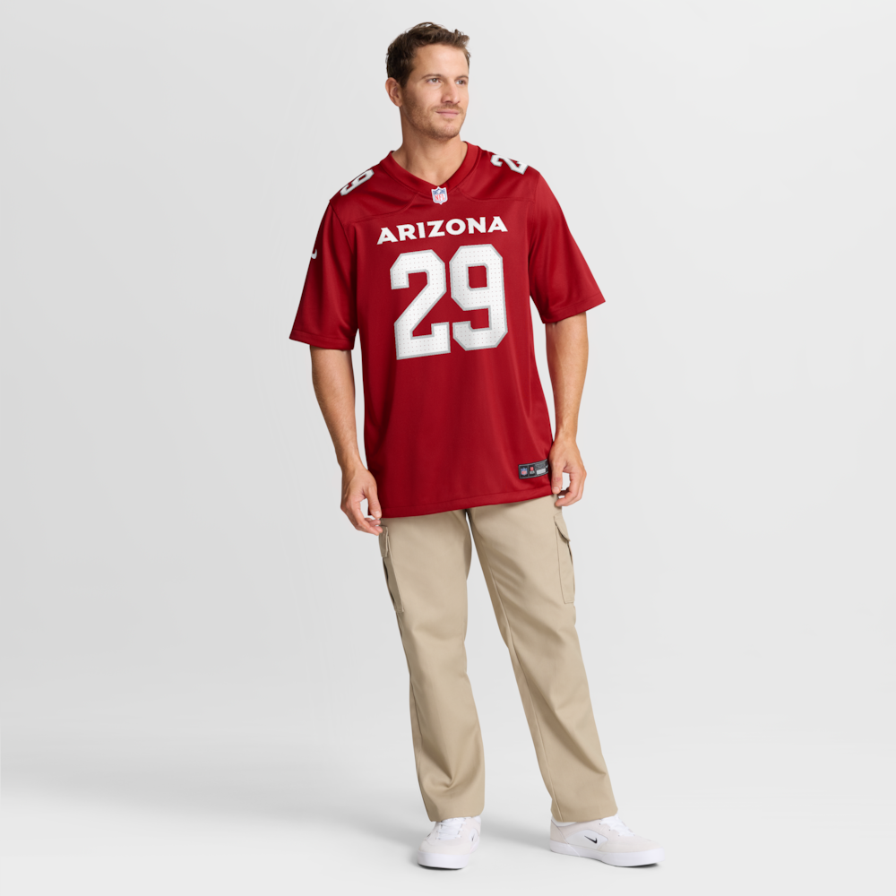 Arizona Cardinals Merch - Men's Denzel Burke Cardinal Team Game Jersey 1 - Unicasport Arizona Cardinals Merch - Men's Denzel Burke Cardinal Team Game Jersey