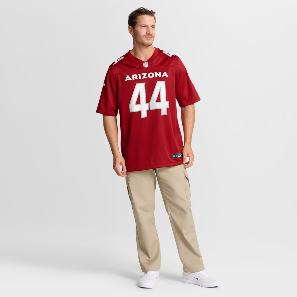 Arizona Cardinals Merch - Men's Owen Pappoe Cardinal Team Game Jersey 1 - Unicasport Arizona Cardinals Merch - Men's Owen Pappoe Cardinal Team Game Jersey