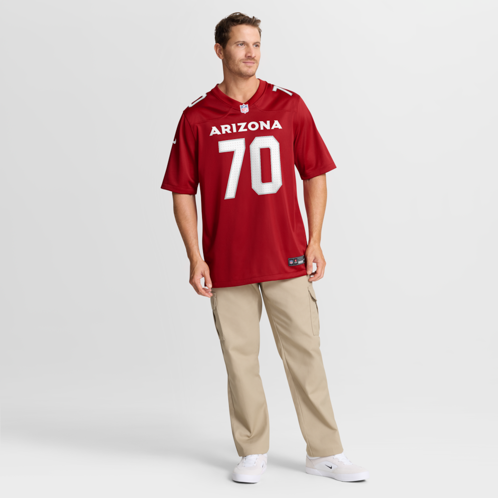 Arizona Cardinals Merch - Men's Paris Johnson Jr. Cardinal Game Jersey 1 - Unicasport Arizona Cardinals Merch - Men's Paris Johnson Jr. Cardinal Game Jersey