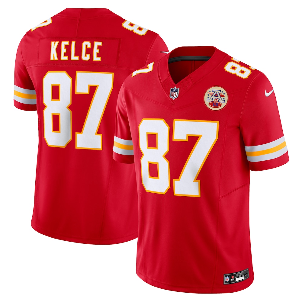 Kansas City Chiefs Merch - Men's Travis Kelce Vapor F.U.S.E. Limited Jersey, Red 1 - Unicasport Kansas City Chiefs Merch - Men's Travis Kelce Vapor F.U.S.E. Limited Jersey, Red
