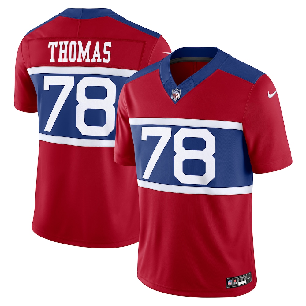 New York Giants Merch - Men's Andrew Thomas Century Alternate Vapor F.U.S.E. Limited Jersey, Red 1 - Unicasport New York Giants Merch - Men's Andrew Thomas Century Alternate Vapor F.U.S.E. Limited Jersey, Red