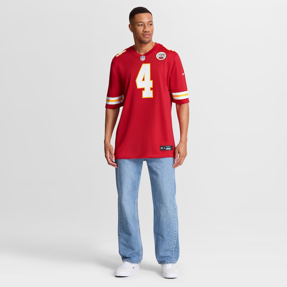 Kansas City Chiefs Merch - Men's Rashee Rice Game Jersey, Red 1 - Unicasport Kansas City Chiefs Merch - Men's Rashee Rice Game Jersey, Red