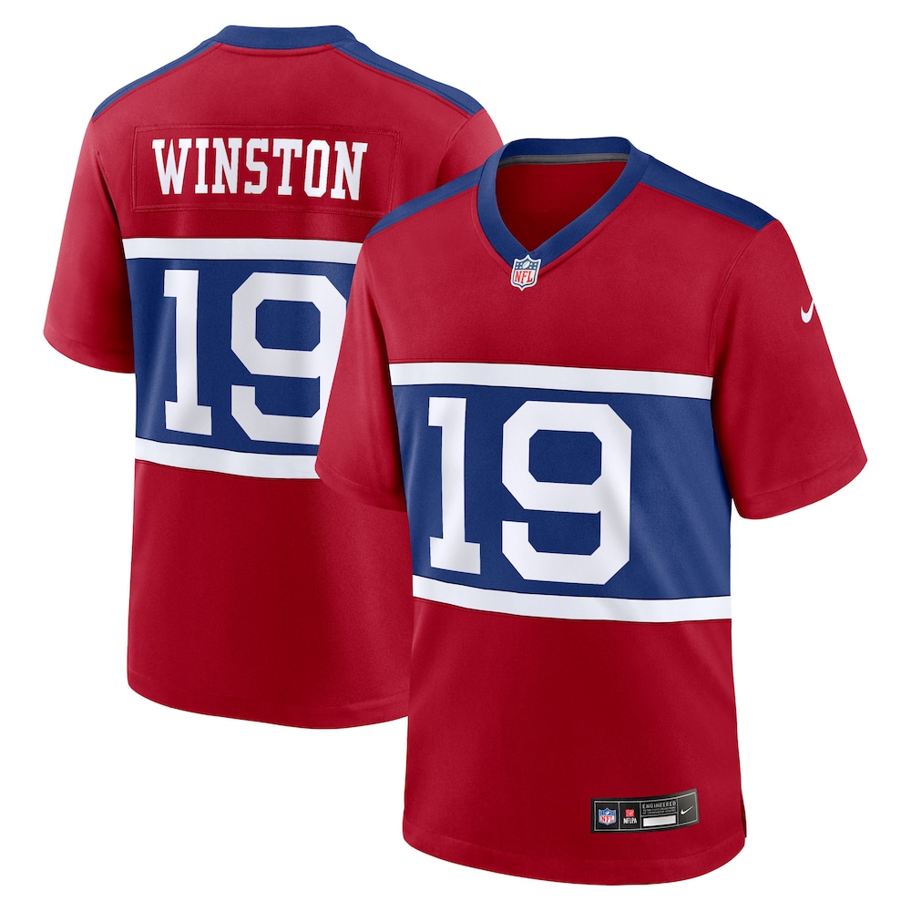 New York Giants Merch - Men's Jameis Winston Century Alternate Game Jersey, Red 1 - Unicasport New York Giants Merch - Men's Jameis Winston Century Alternate Game Jersey, Red