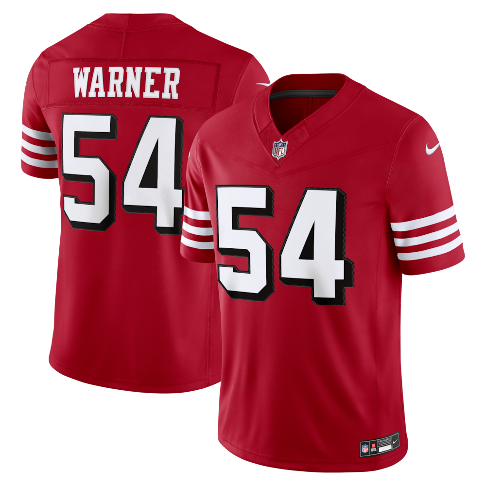 San Francisco 49ers Merch - Men's Fred Warner Scarlet Alternate Vapor F.U.S.E. Stitched Limited Jersey 1 - Unicasport San Francisco 49ers Merch - Men's Fred Warner Scarlet Alternate Vapor F.U.S.E. Stitched Limited Jersey