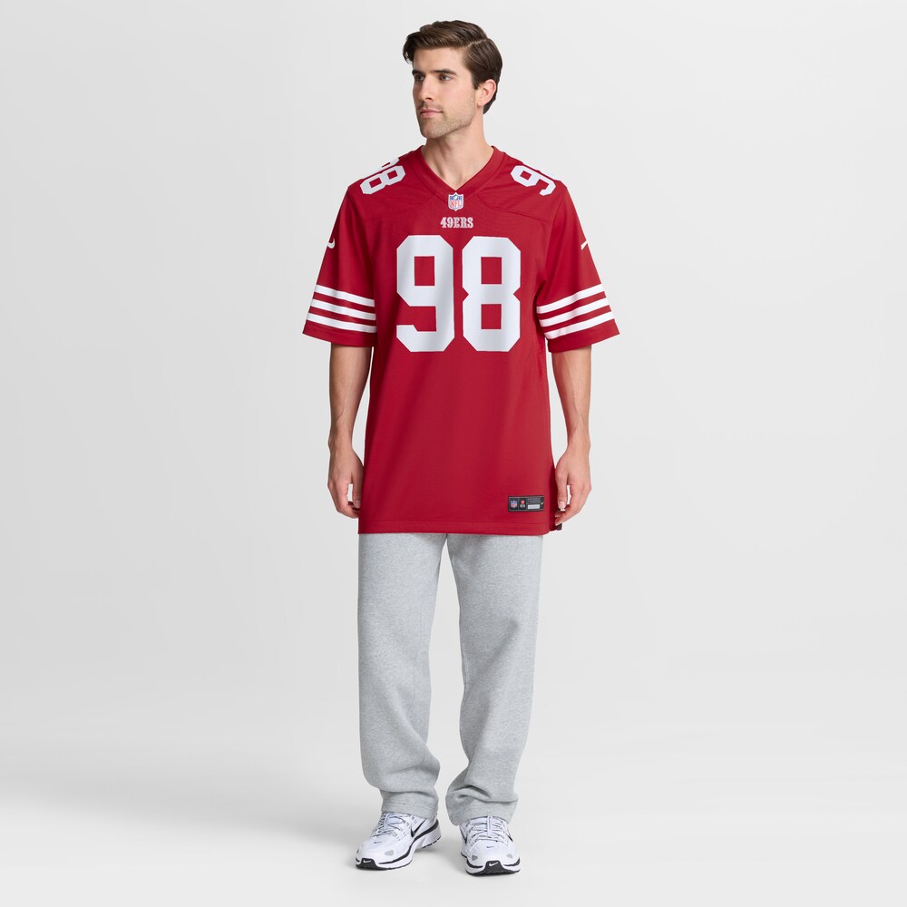 San Francisco 49ers Merch - Men's Mykel Williams Scarlet Jersey 1 - Unicasport San Francisco 49ers Merch - Men's Mykel Williams Scarlet Jersey