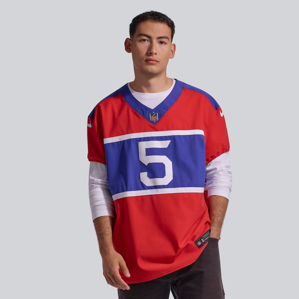 New York Giants Merch - Men's Kayvon Thibodeaux Alternate Vapor F.U.S.E. Elite Jersey, Red  - American Football Fan Gifts