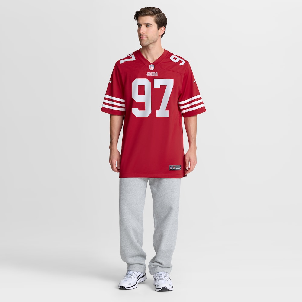 San Francisco 49ers Merch - Men's Nick Bosa Scarlet Player Game Jersey 1 - Unicasport San Francisco 49ers Merch - Men's Nick Bosa Scarlet Player Game Jersey