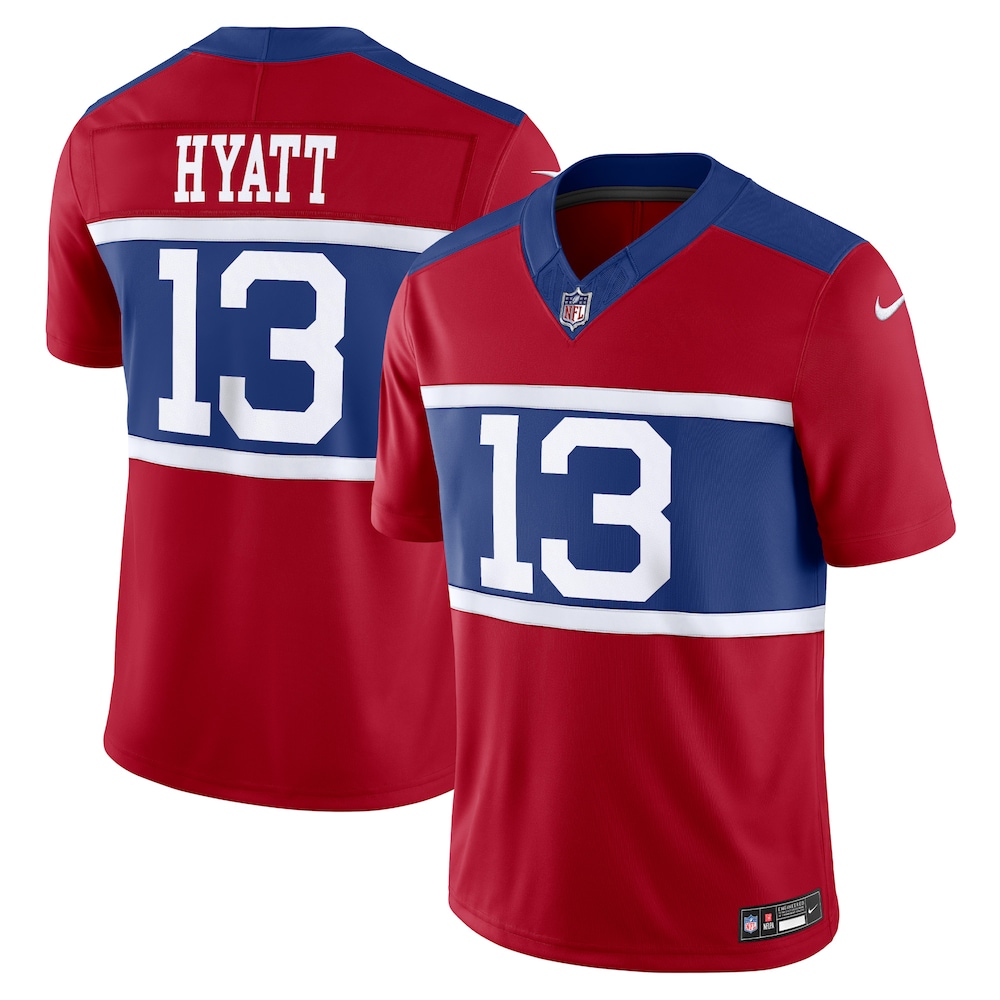 New York Giants Merch - Men's Jalin Hyatt Century Alternate Vapor F.U.S.E. Limited Jersey, Red 1 - Unicasport New York Giants Merch - Men's Jalin Hyatt Century Alternate Vapor F.U.S.E. Limited Jersey, Red