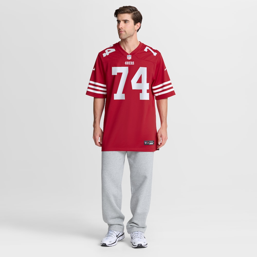 San Francisco 49ers Merch - Men's Brett Toth Scarlet Team Game Jersey - Best Gift For A Football Lover 1 - Unicasport San Francisco 49ers Merch - Men's Brett Toth Scarlet Team Game Jersey - Best Gift For A Football Lover