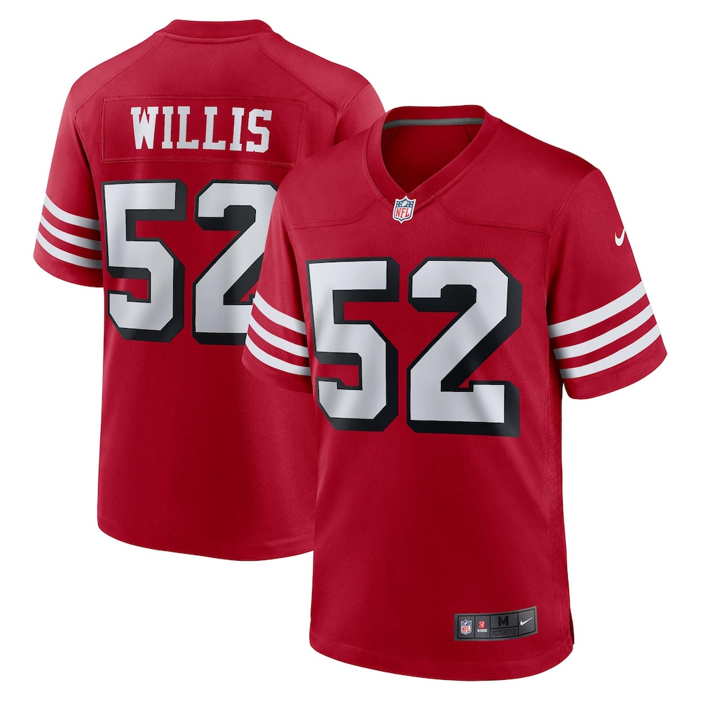 San Francisco 49ers Merch - Men's Patrick Willis Scarlet Retired Player Alternate Game Jersey - Cool Football Gifts 1 - Unicasport San Francisco 49ers Merch - Men's Patrick Willis Scarlet Retired Player Alternate Game Jersey - Cool Football Gifts