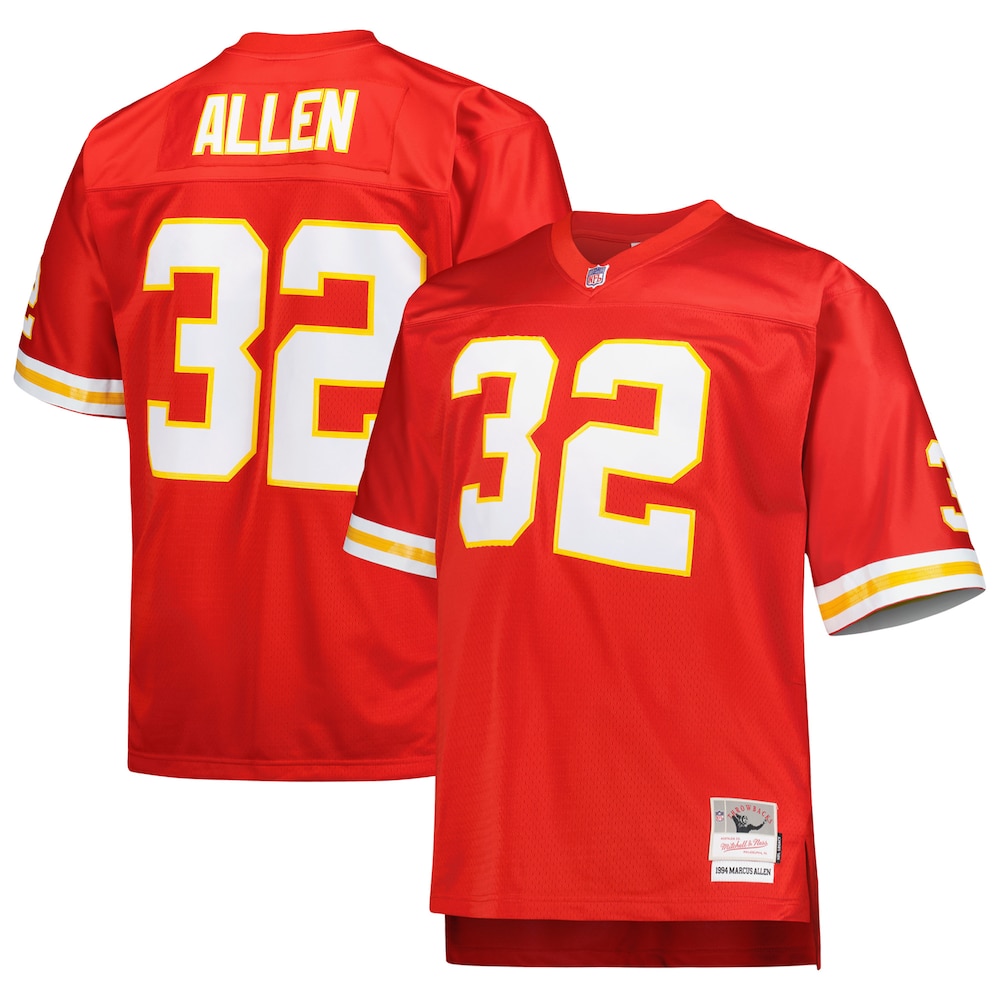 Kansas City Chiefs Merch - Men's Marcus Allen 1994 Retired Player Replica Jersey, Big & Tall, Red - Football Fan Gear 1 - Unicasport Kansas City Chiefs Merch - Men's Marcus Allen 1994 Retired Player Replica Jersey, Big & Tall, Red - Football Fan Gear