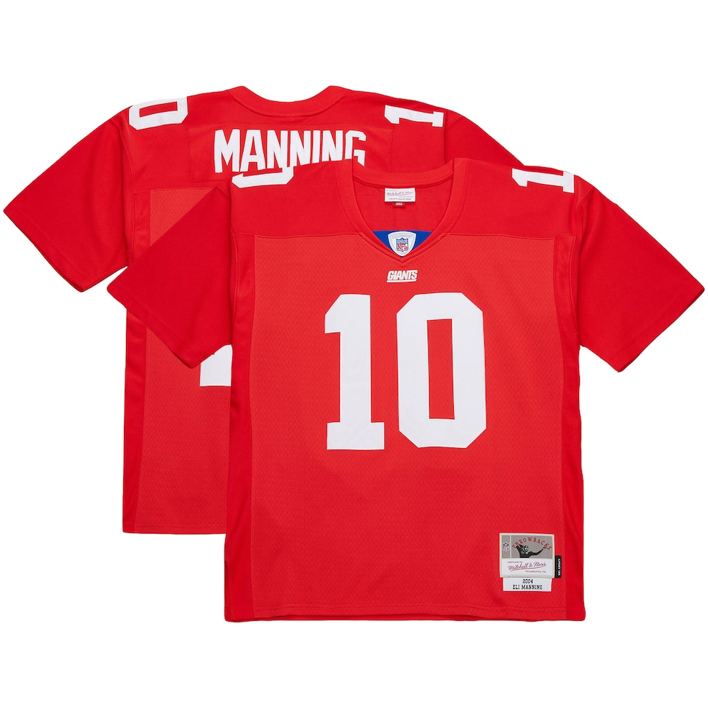 New York Giants Merch - Men's Eli Manning 2004 Team Legacy Retired Player Jersey, Big & Tall, Red - American Football Gift Ideas 1 - Unicasport New York Giants Merch - Men's Eli Manning 2004 Team Legacy Retired Player Jersey, Big & Tall, Red - American Football Gift Ideas