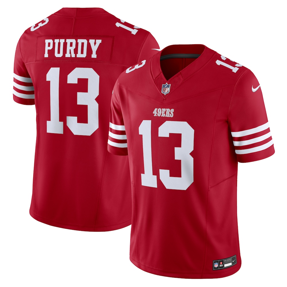 San Francisco 49ers Merch - Men's Brock Purdy Scarlet Vapor F.U.S.E. Limited Jersey 1 - Unicasport San Francisco 49ers Merch - Men's Brock Purdy Scarlet Vapor F.U.S.E. Limited Jersey