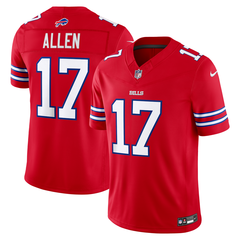 Buffalo Bills Merch - Men's Josh Allen Alternate Vapor F.U.S.E. Stitched Limited Jersey, Red 1 - Unicasport Buffalo Bills Merch - Men's Josh Allen Alternate Vapor F.U.S.E. Stitched Limited Jersey, Red