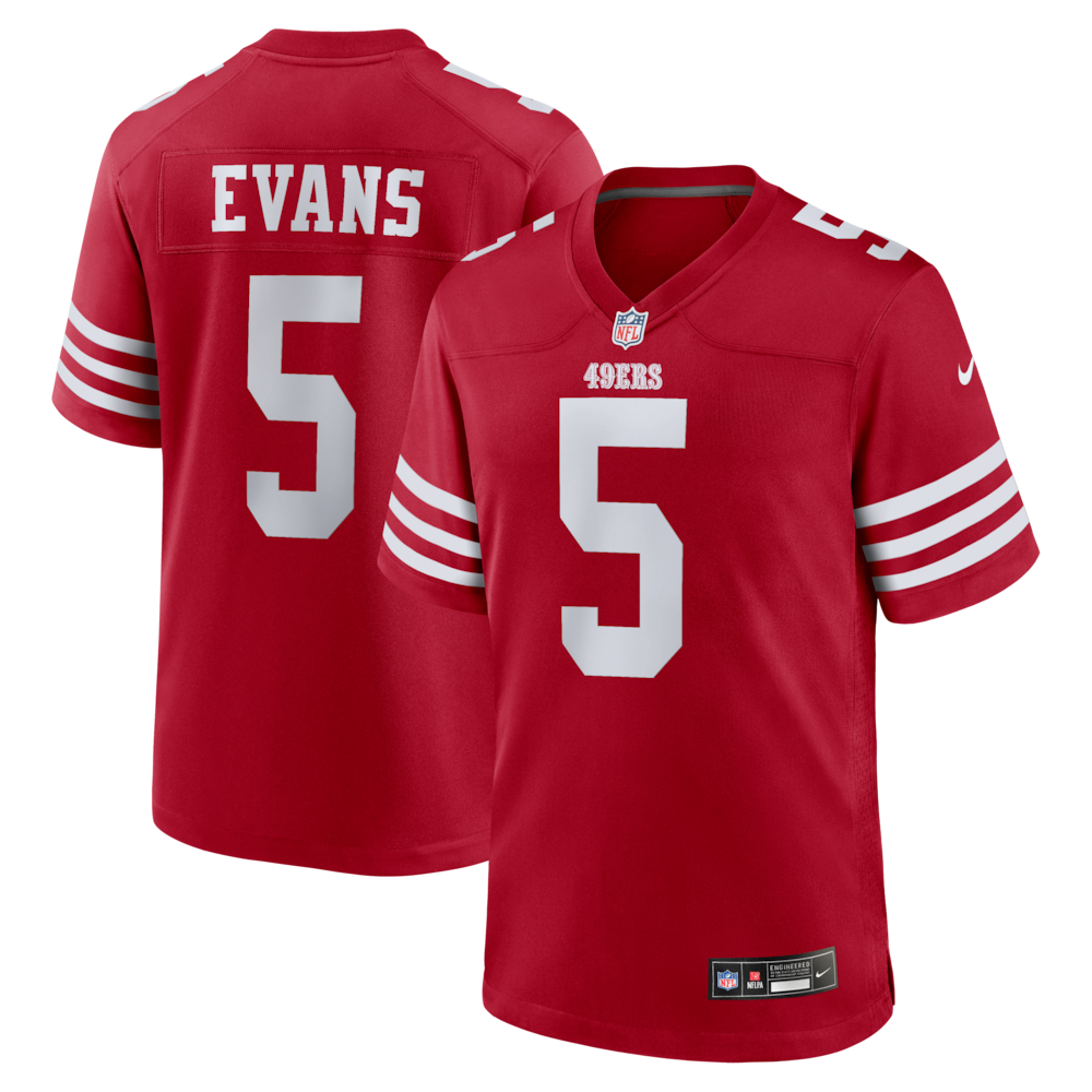 San Francisco 49ers Merch - Men's Mike Evans Scarlet Game Jersey - Best Presents For Football Fans 1 - Unicasport San Francisco 49ers Merch - Men's Mike Evans Scarlet Game Jersey - Best Presents For Football Fans