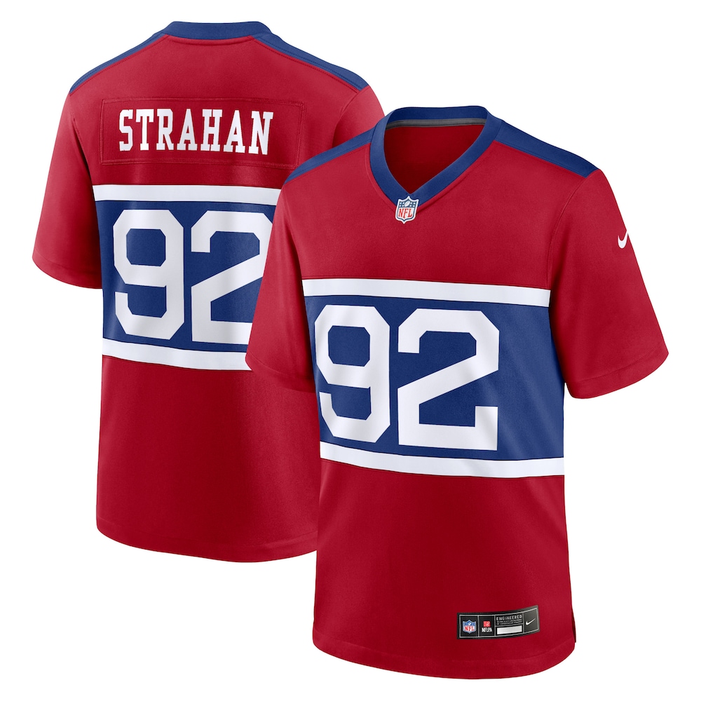New York Giants Merch - Men's Michael Strahan Century Alternate Retired Player Game Jersey, Red 1 - Unicasport New York Giants Merch - Men's Michael Strahan Century Alternate Retired Player Game Jersey, Red