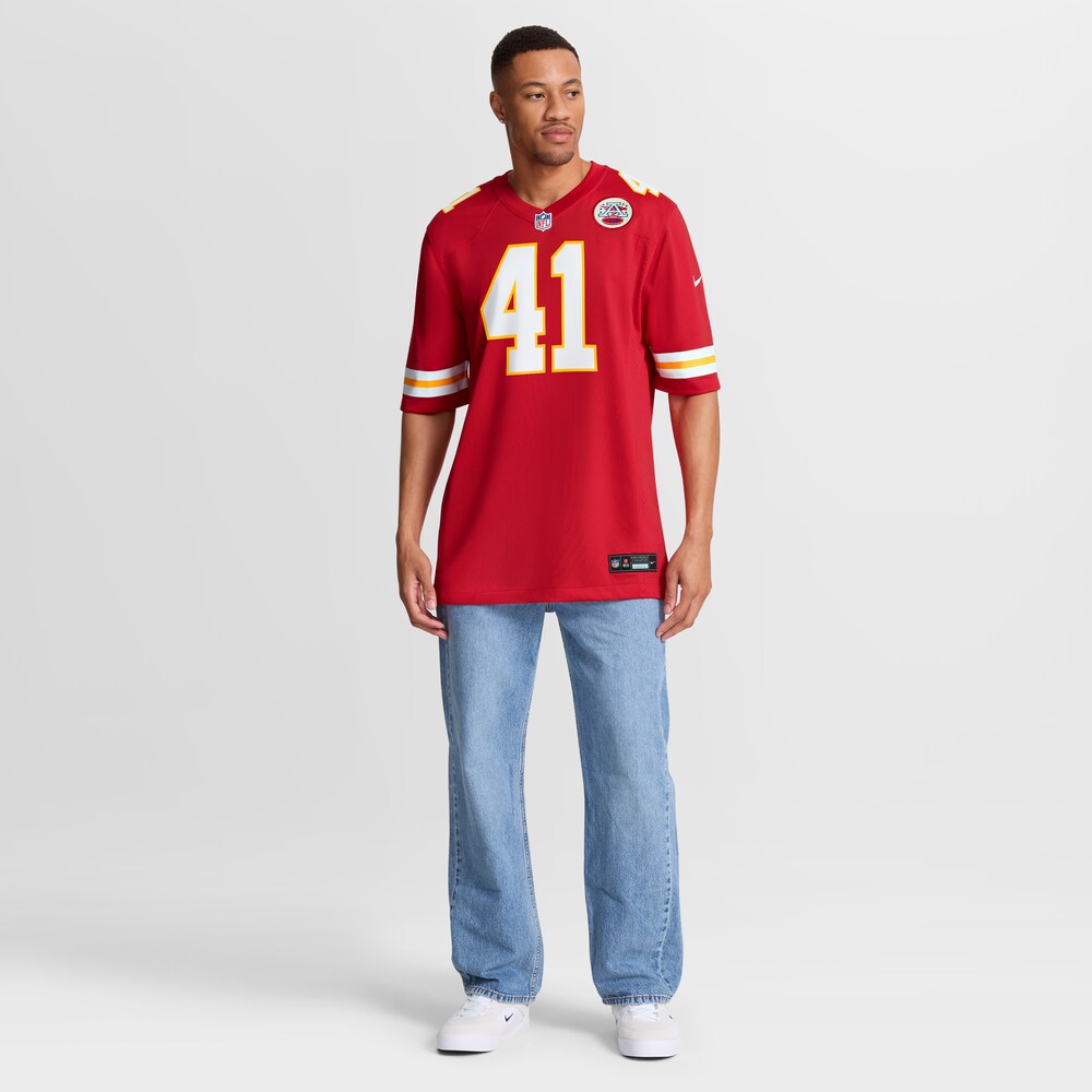 Kansas City Chiefs Merch - Men's James Winchester Game Jersey, Red 1 - Unicasport Kansas City Chiefs Merch - Men's James Winchester Game Jersey, Red