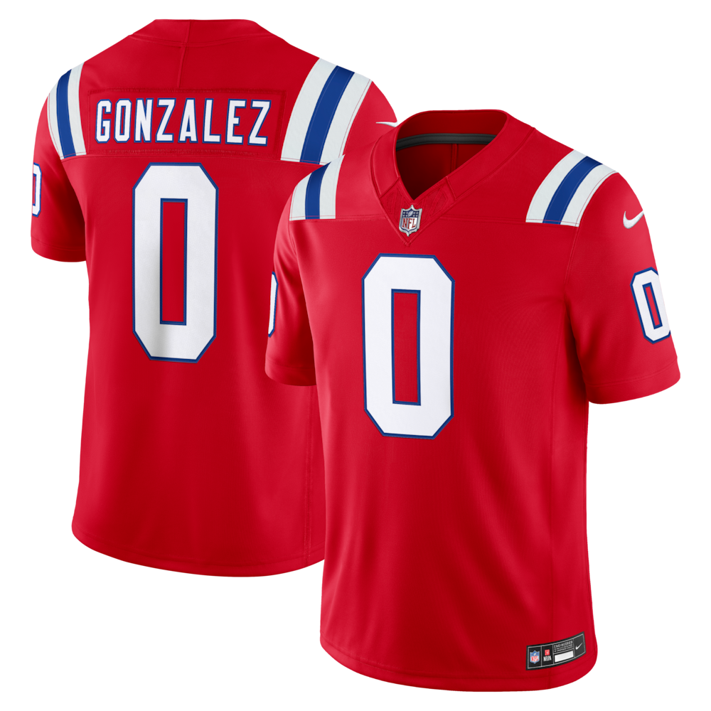 New England Patriots Merch - Men's Christian Gonzalez Alternate Vapor F.U.S.E. Stitched Limited Jersey, Red 1 - Unicasport New England Patriots Merch - Men's Christian Gonzalez Alternate Vapor F.U.S.E. Stitched Limited Jersey, Red