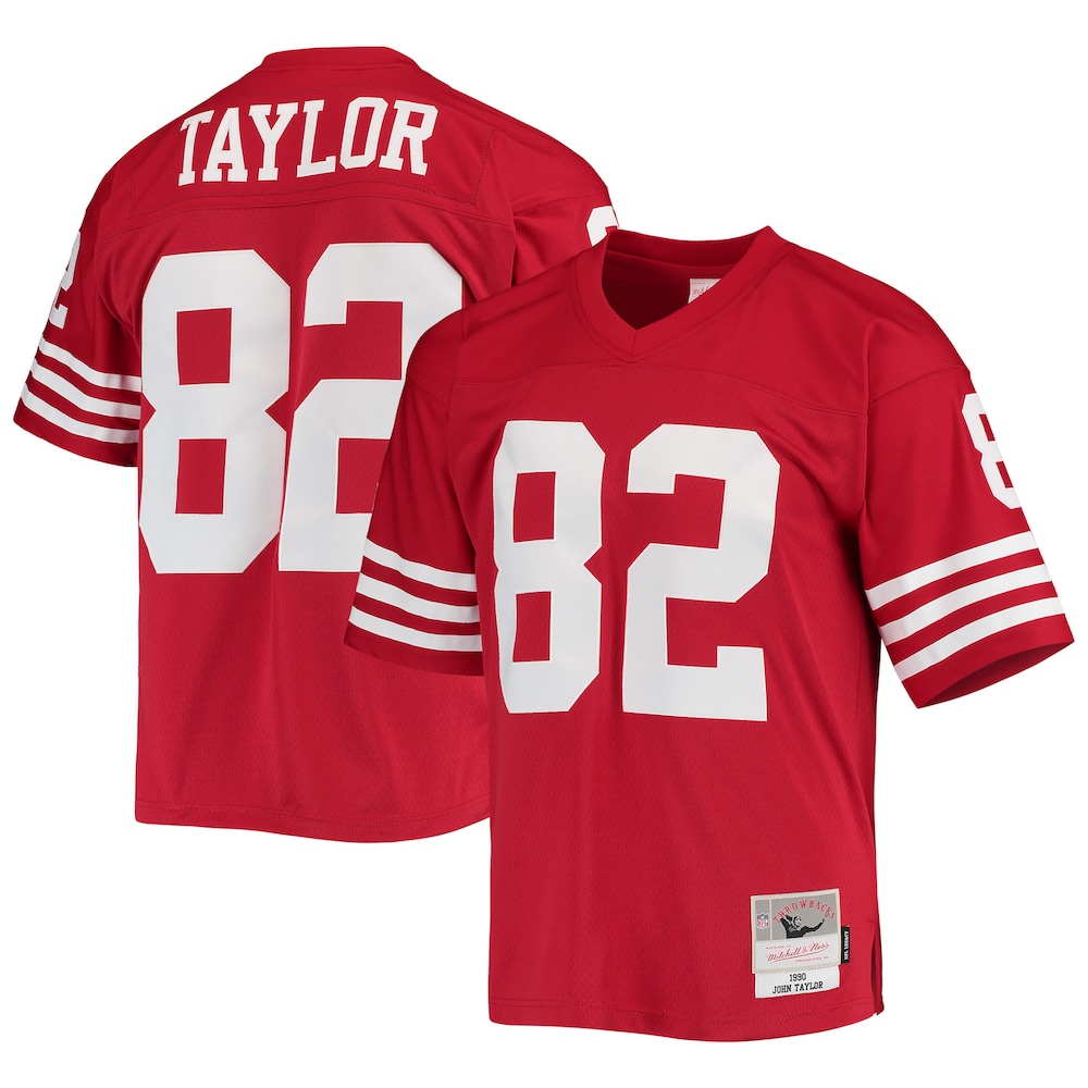 San Francisco 49ers Merch - Men's John Taylor Scarlet Legacy Replica Jersey 1 - Unicasport San Francisco 49ers Merch - Men's John Taylor Scarlet Legacy Replica Jersey