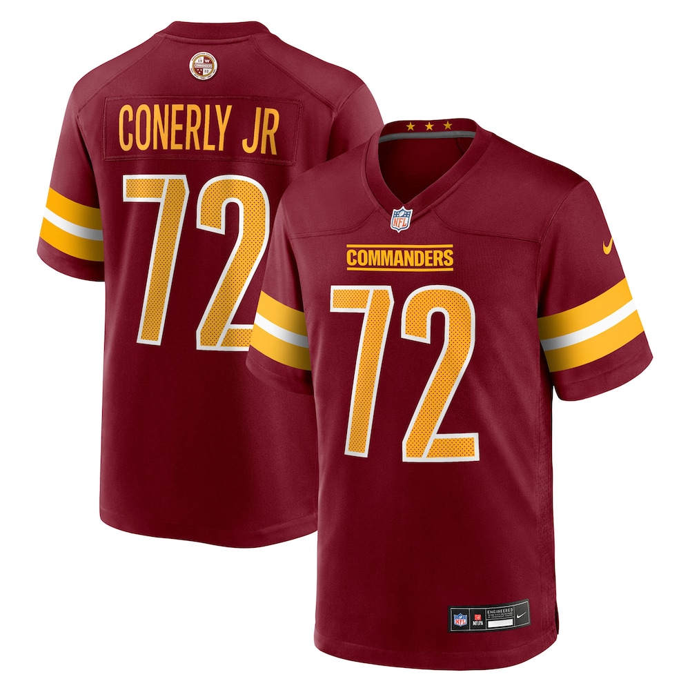 Washington Commanders Merch - Men's Josh Conerly Jr. Team Game Jersey, Burgundy 1 - Unicasport Washington Commanders Merch - Men's Josh Conerly Jr. Team Game Jersey, Burgundy