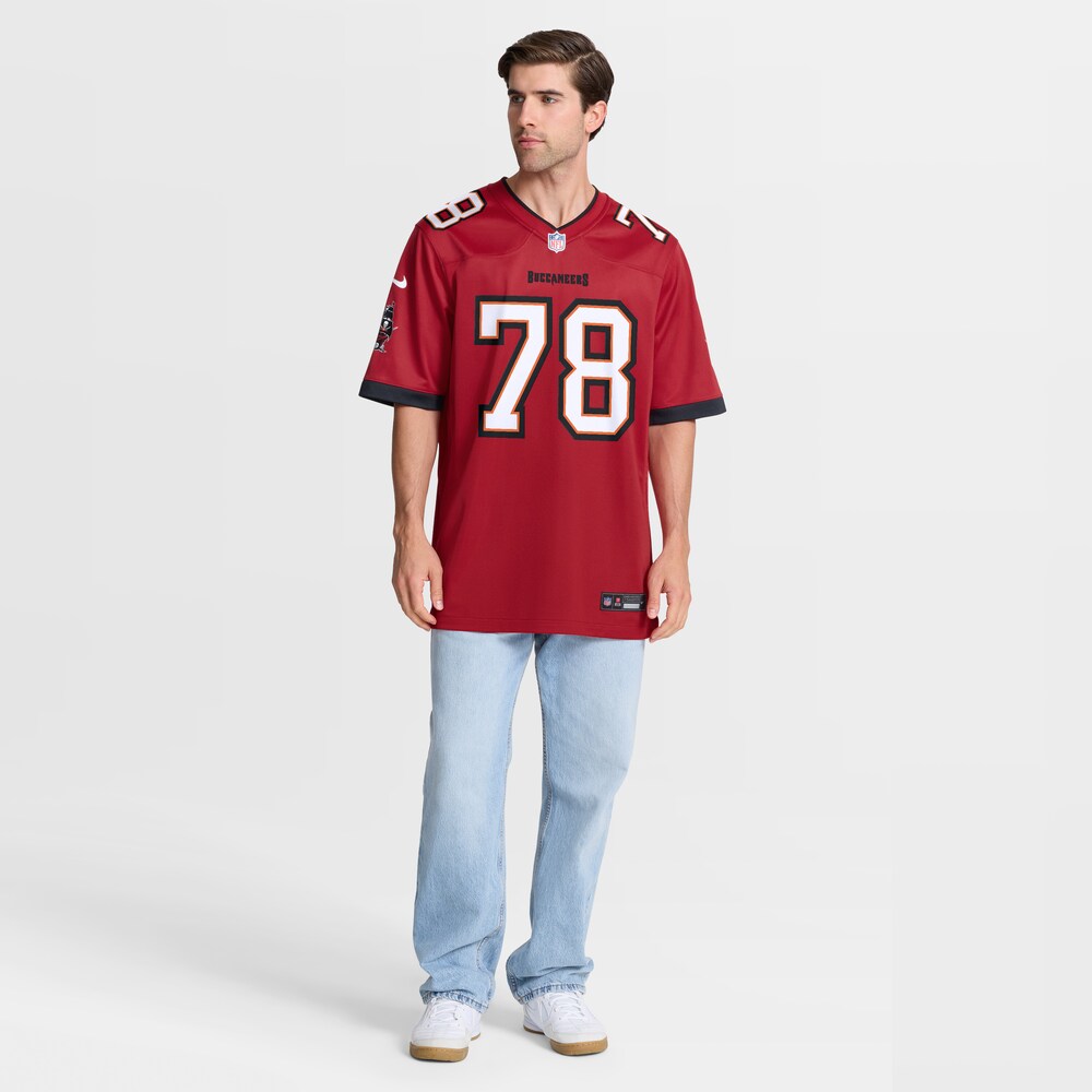 Tampa Bay Buccaneers Merch - Men's Tristan Wirfs Game Jersey, Red - Birthday Present For Football Fan 1 - Unicasport Tampa Bay Buccaneers Merch - Men's Tristan Wirfs Game Jersey, Red - Birthday Present For Football Fan