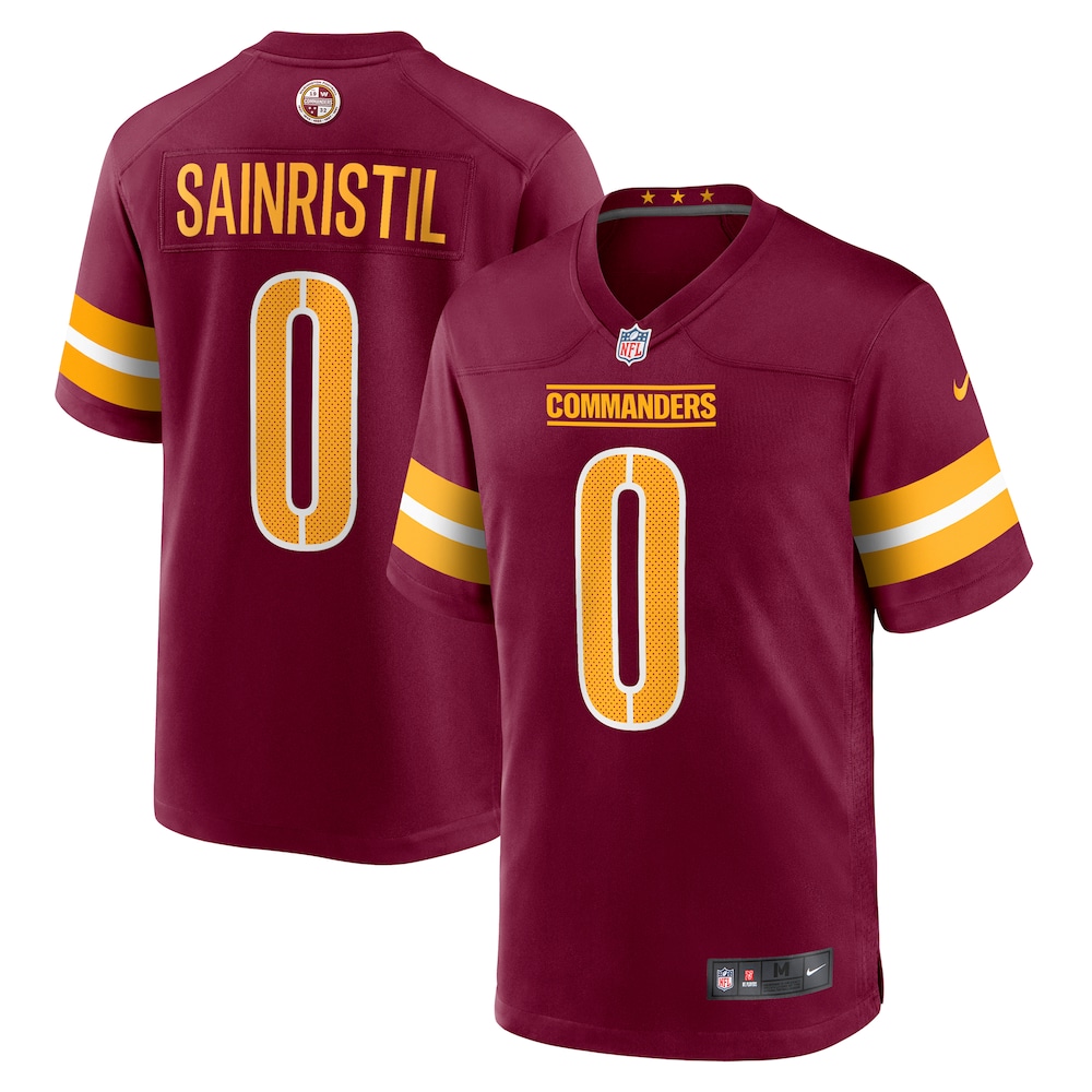 Washington Commanders Merch - Men's Mike Sainristil Game Jersey, Burgundy - Football Christmas Gifts 1 - Unicasport Washington Commanders Merch - Men's Mike Sainristil Game Jersey, Burgundy - Football Christmas Gifts