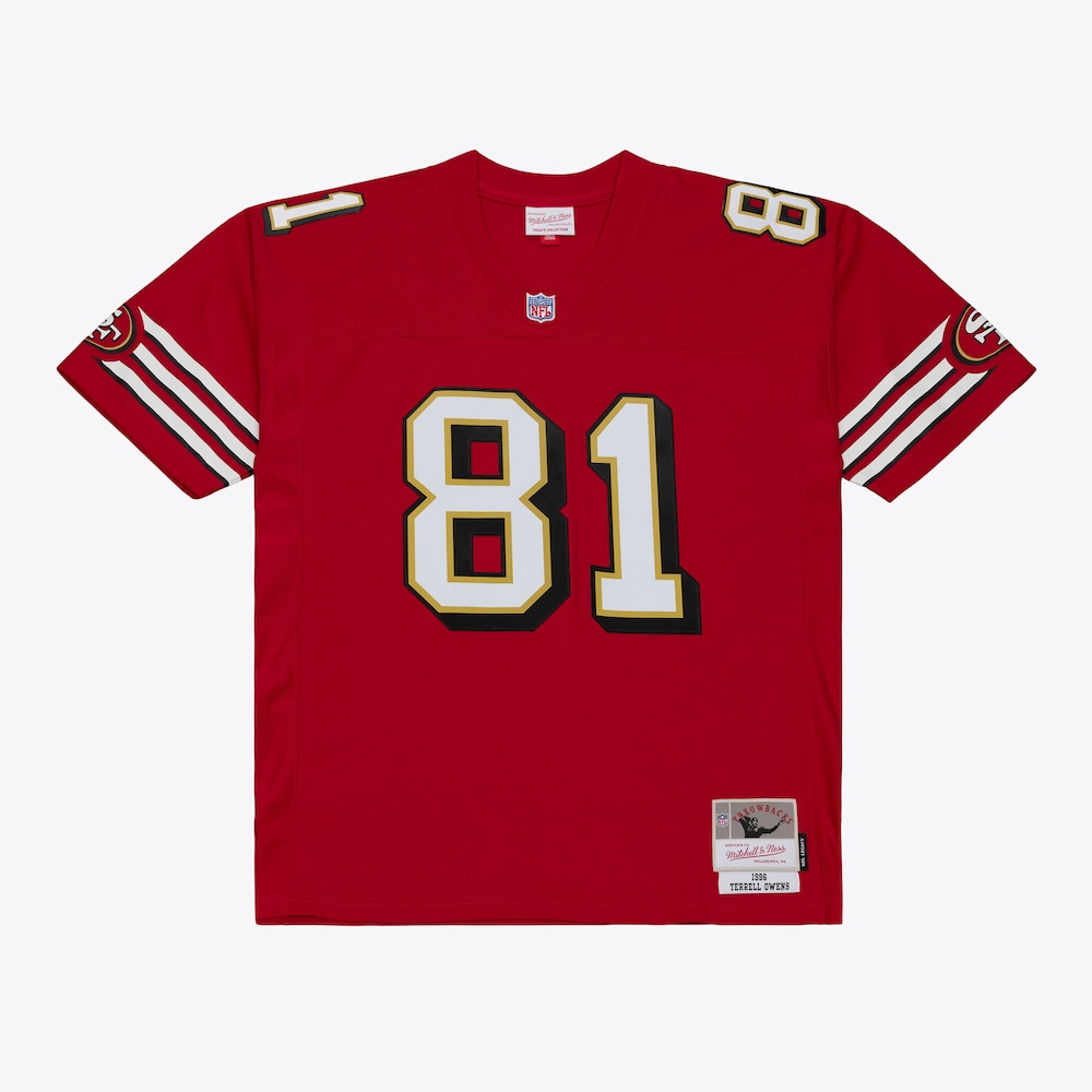 San Francisco 49ers Merch - Men's Terrell Owens 1996 Legacy Replica Player Jersey, Red - Best Presents For Football Fans 1 - Unicasport San Francisco 49ers Merch - Men's Terrell Owens 1996 Legacy Replica Player Jersey, Red - Best Presents For Football Fans