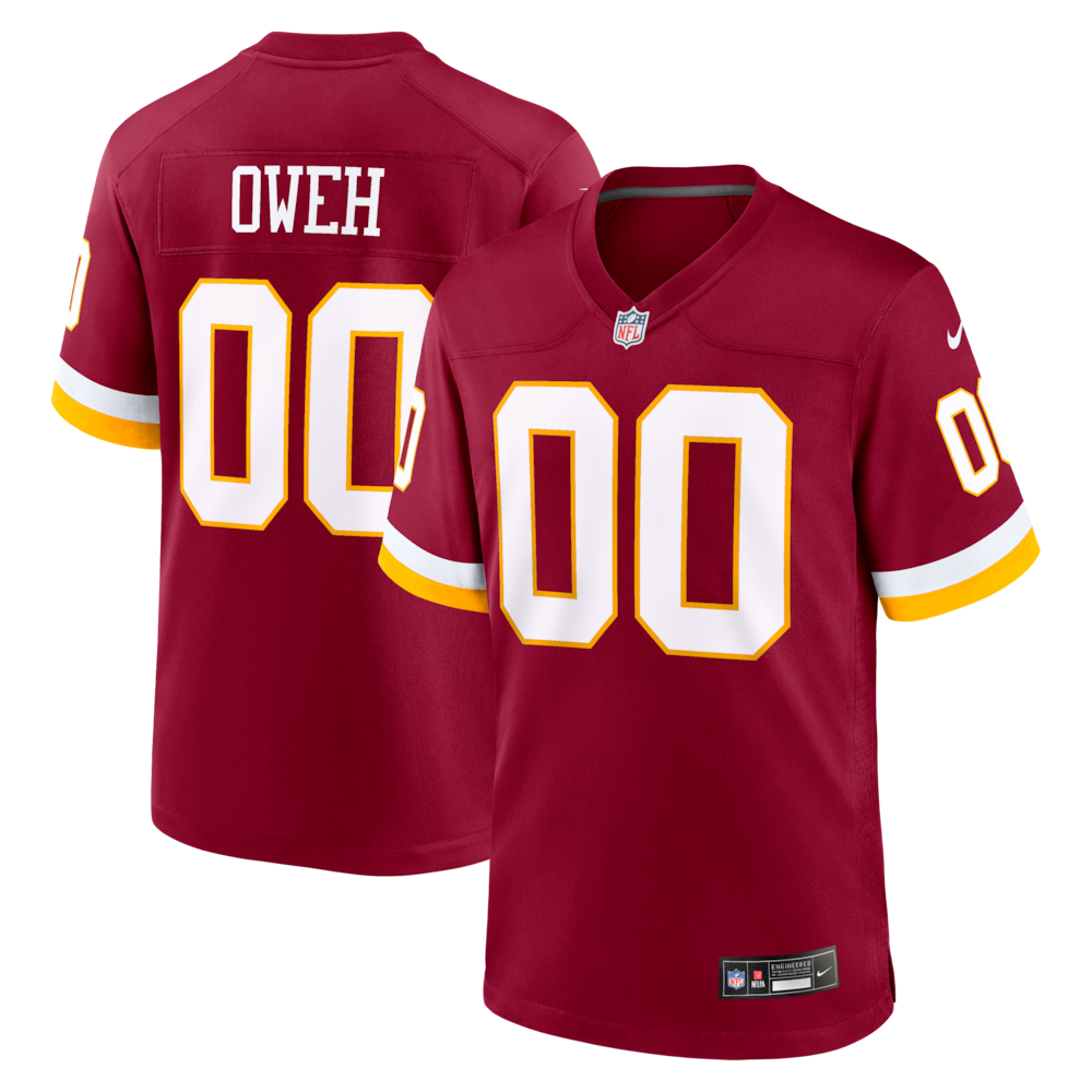 Washington Commanders Merch - Men's Odafe Oweh Game Jersey, Burgundy 1 - Unicasport Washington Commanders Merch - Men's Odafe Oweh Game Jersey, Burgundy