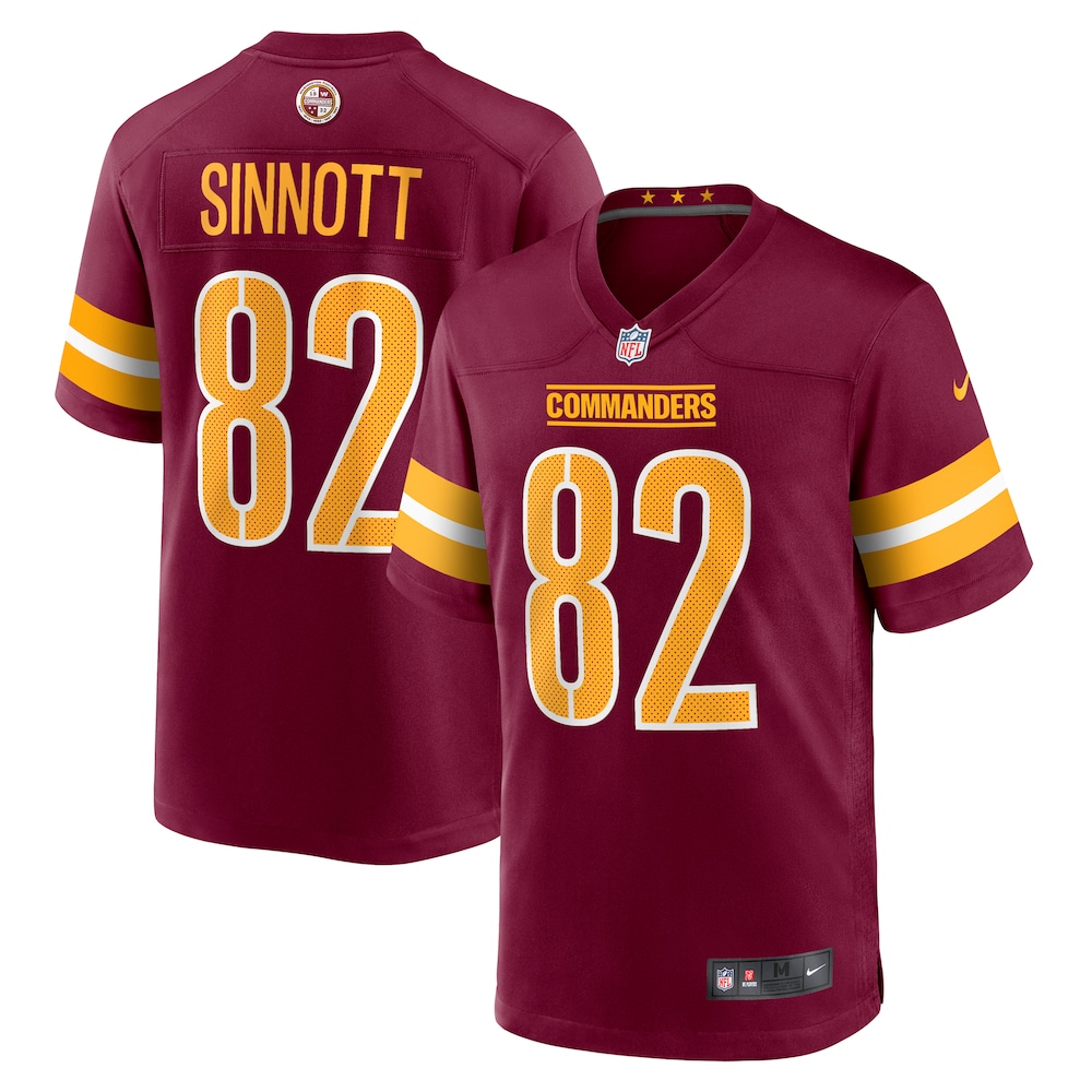 Washington Commanders Merch - Men's Ben Sinnott Game Jersey, Burgundy 1 - Unicasport Washington Commanders Merch - Men's Ben Sinnott Game Jersey, Burgundy