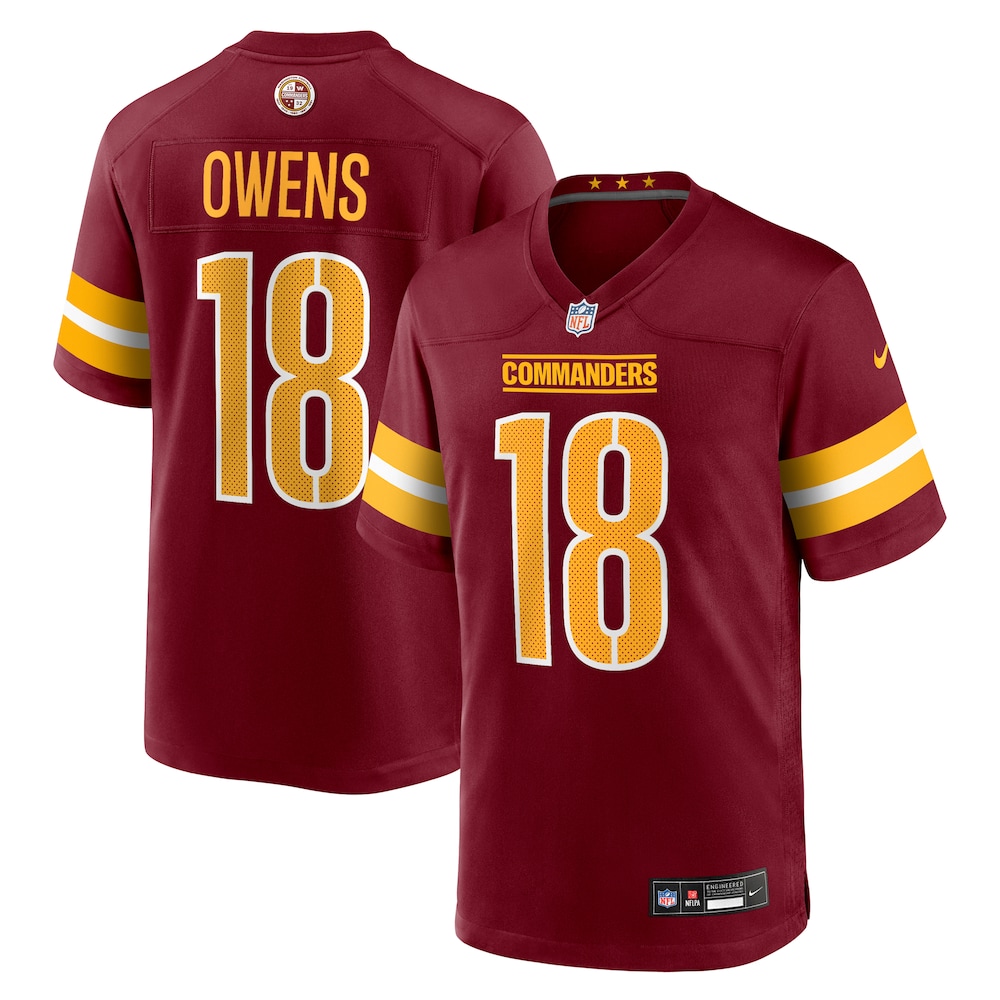 Washington Commanders Merch - Men's Tyler Owens Team Game Jersey, Burgundy 1 - Unicasport Washington Commanders Merch - Men's Tyler Owens Team Game Jersey, Burgundy