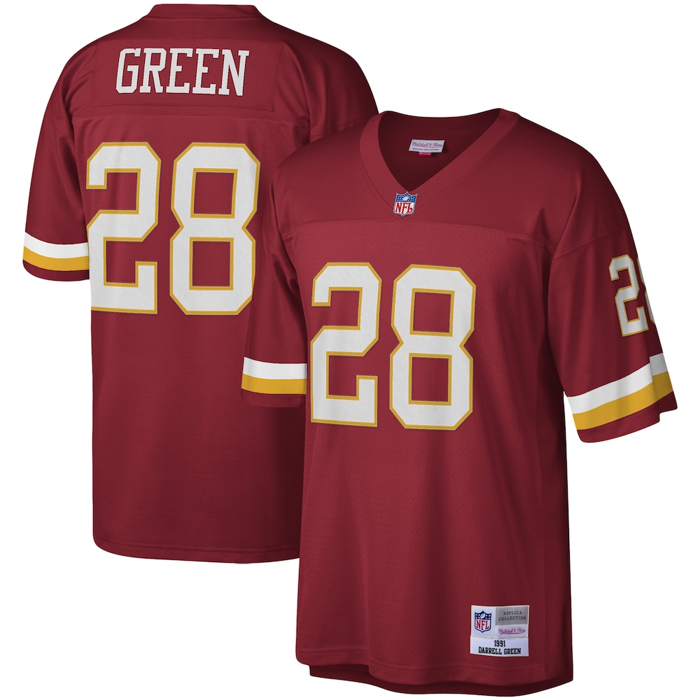 Washington Commanders Merch - Men's Washington Football Team Darrell Legacy Replica Jersey, Burgundy Green - Best Football Related Gifts 1 - Unicasport Washington Commanders Merch - Men's Washington Football Team Darrell Legacy Replica Jersey, Burgundy Green - Best Football Related Gifts