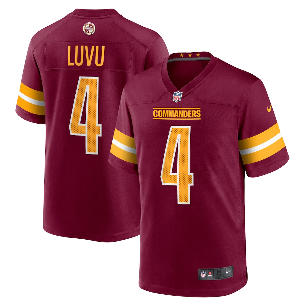 Washington Commanders Merch - Men's Frankie Luvu Game Jersey, Burgundy 1 - Unicasport Washington Commanders Merch - Men's Frankie Luvu Game Jersey, Burgundy